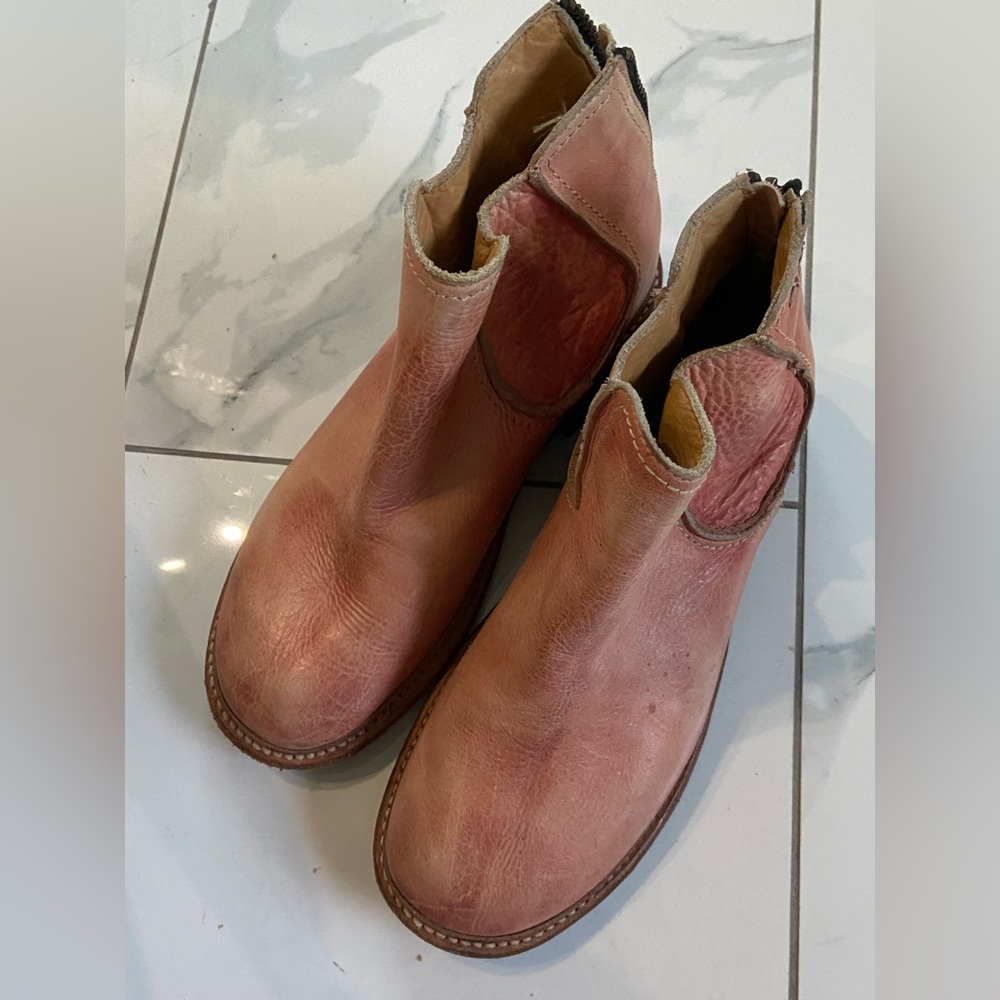 Rustic Red COBBLER SERIES Zip Heel Leather CAMP Boots